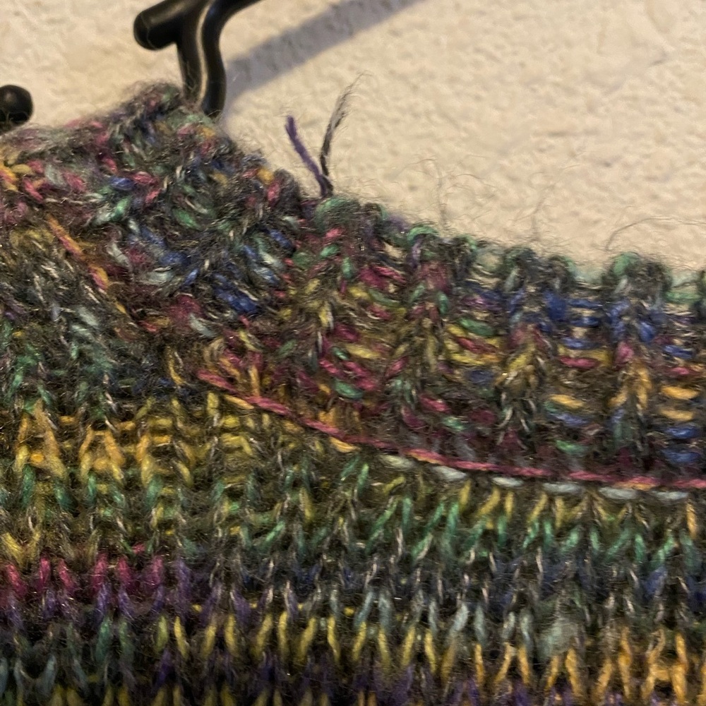 colorful acrylic knit balloon sleeve relaxed sweater - retro - rue21 - Picture 4 of 5